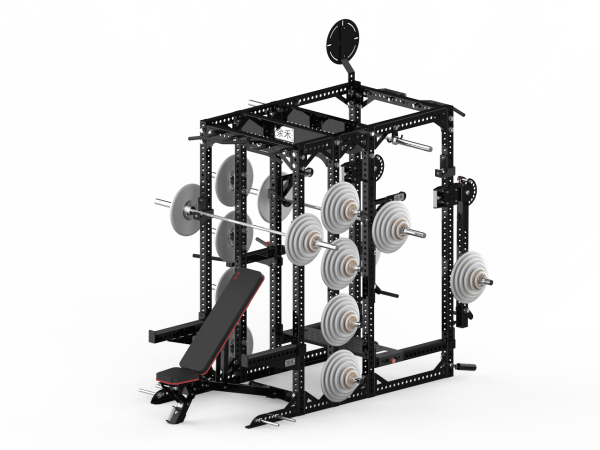 YHSD-7000+1-Q.1-yhfitness.com YHSD-7000+1 Half Frame + Full Frame Squat Rack