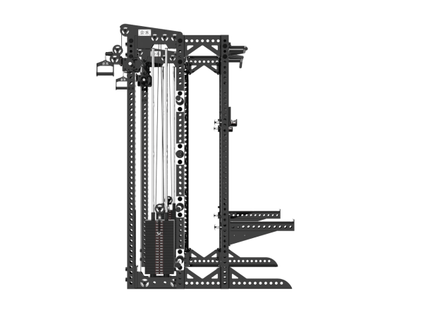 YHSD-7000+7P24.4-yhfitness.com YHSD-7000+7P24 Half Frame Squat Rack+Flyer