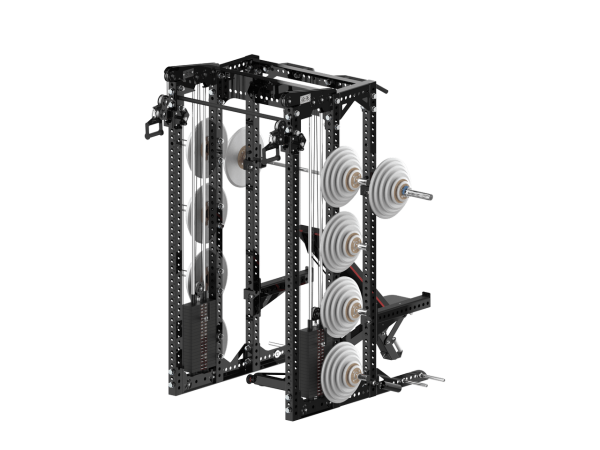 YHSD-7000+7P24Q.5-yhfitness.com YHSD-7000+7P24 Half Frame Squat Rack+Flyer