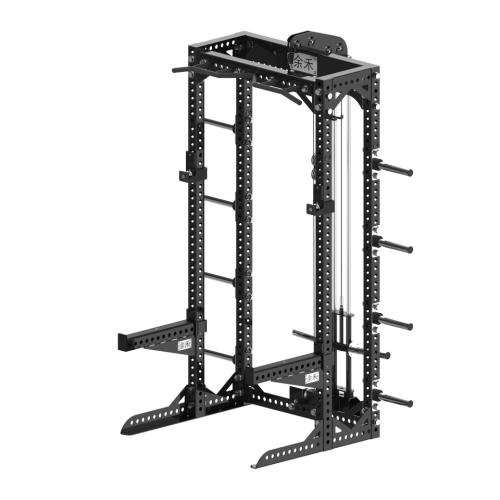 YHSD-7000+7P38.1-yhfitness.com YHSD-7000+7P39 Half Frame Squat Rack+Bell Piece High/Low Pull Trainer