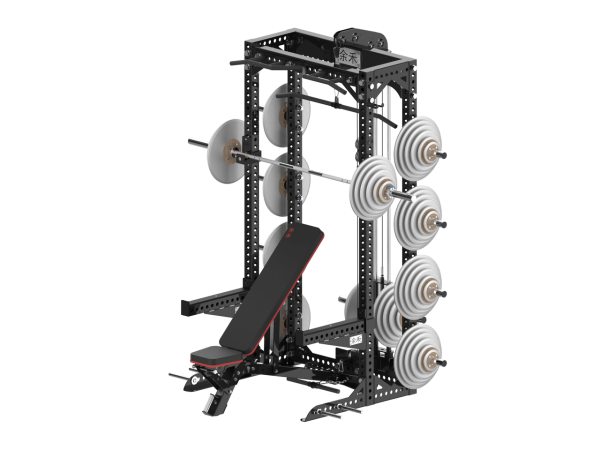 YHSD-7000+7P39 Half Frame Squat Rack+Bell Piece High/Low Pull Trainer