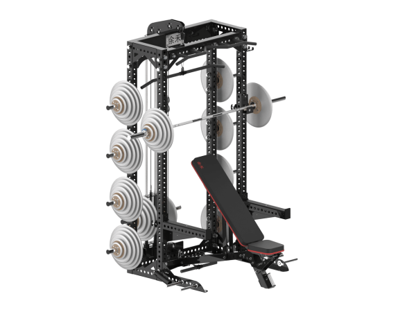 YHSD-7000+7P39 Half Frame Squat Rack+Bell Piece High/Low Pull Trainer