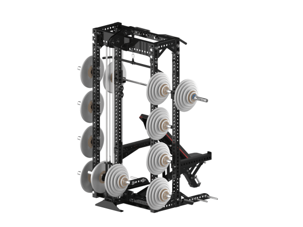 YHSD-7000+7P39 Half Frame Squat Rack+Bell Piece High/Low Pull Trainer