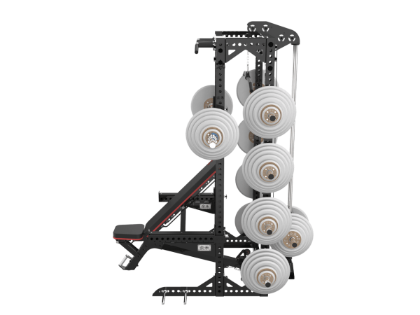 YHSD-7000+7P39 Half Frame Squat Rack+Bell Piece High/Low Pull Trainer