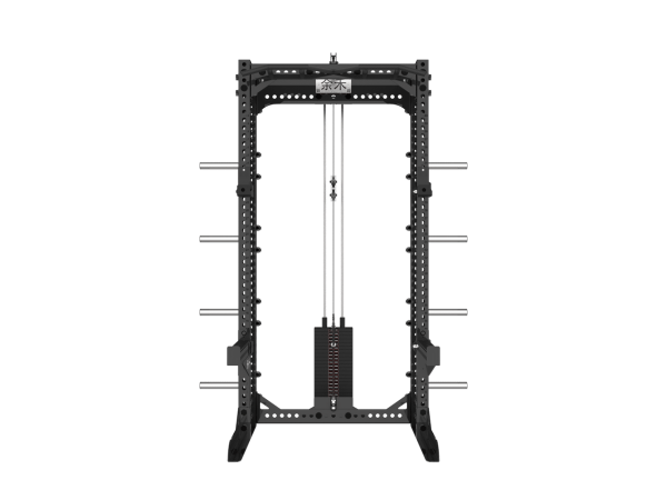 YHSD-7000+7P39.2-yhfitness.com YHSD-7000+7P38 Half Frame Squat Rack + Selector Blade High-Low Pull Trainer