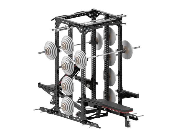 YHSD-7000SQ.3-yhfitness.com YHSD-7000S Double Half Frame Squat Rack