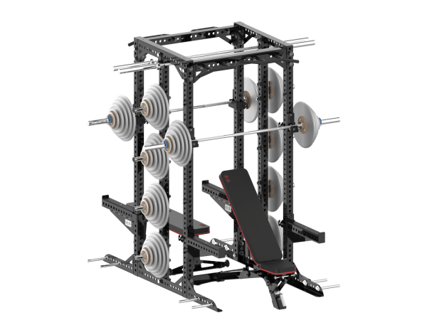YHSD-7000SQ.6-yhfitness.com YHSD-7000S Double Half Frame Squat Rack