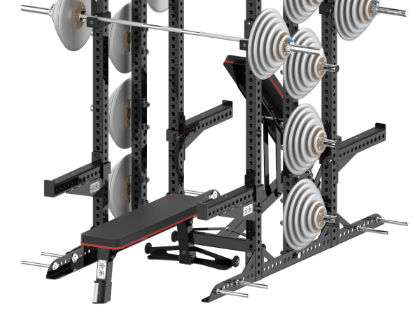YHSD-7000SQ.7-yhfitness.com YHSD-7000S Double Half Frame Squat Rack