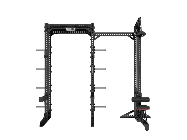 YHSD-7000+YHGL-7002.2-yhfitness.com YHSD-7000+YHGL-7002 Half Frame Squat Rack+Multifunctional High/Low Pull Trainer