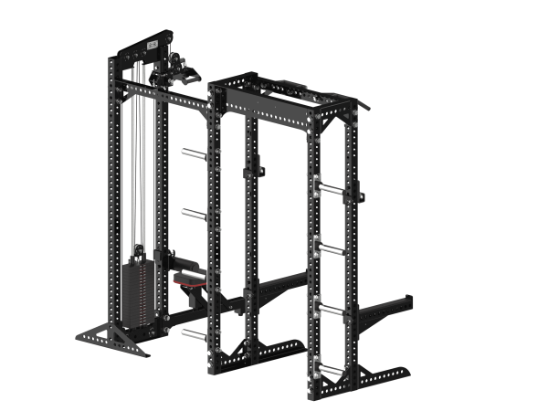 YHSD-7000+YHGL-7002.5-yhfitness.com YHSD-7000+YHGL-7002 Half Frame Squat Rack+Multifunctional High/Low Pull Trainer