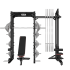 YHSD-7000+YHGL-7002Q.2-yhfitness.com YHSD-7000+YHGL-7002 Half Frame Squat Rack+Multifunctional High/Low Pull Trainer