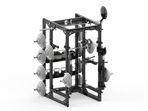 YHSD-7001+7P15Q.6-yhfitness.com YHSD-7001+7P15 Full Frame + Bell Piece Rack Deep Squat Rack