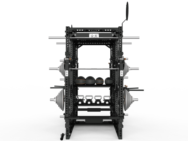 YHSD-7001S+7P15-Q.2-yhfitness.com YHSD-7001S+7P15 Dual Full Frame + Counterweight Stand