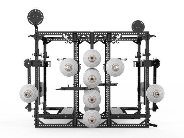 YHSD-7001S+7P15-Q.3-yhfitness.com YHSD-7001S+7P15 Dual Full Frame + Counterweight Stand